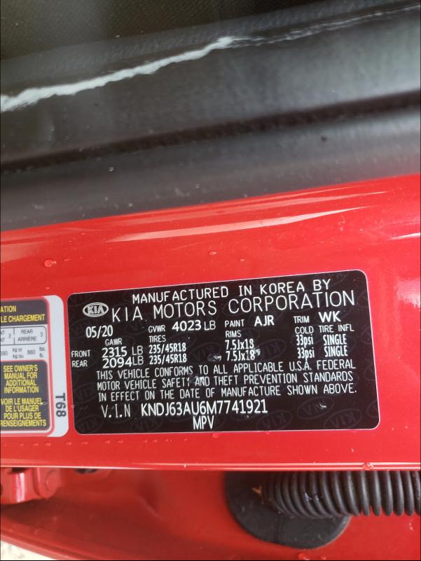 2021 KIA SOUL GT LI KNDJ63AU6M7741921
