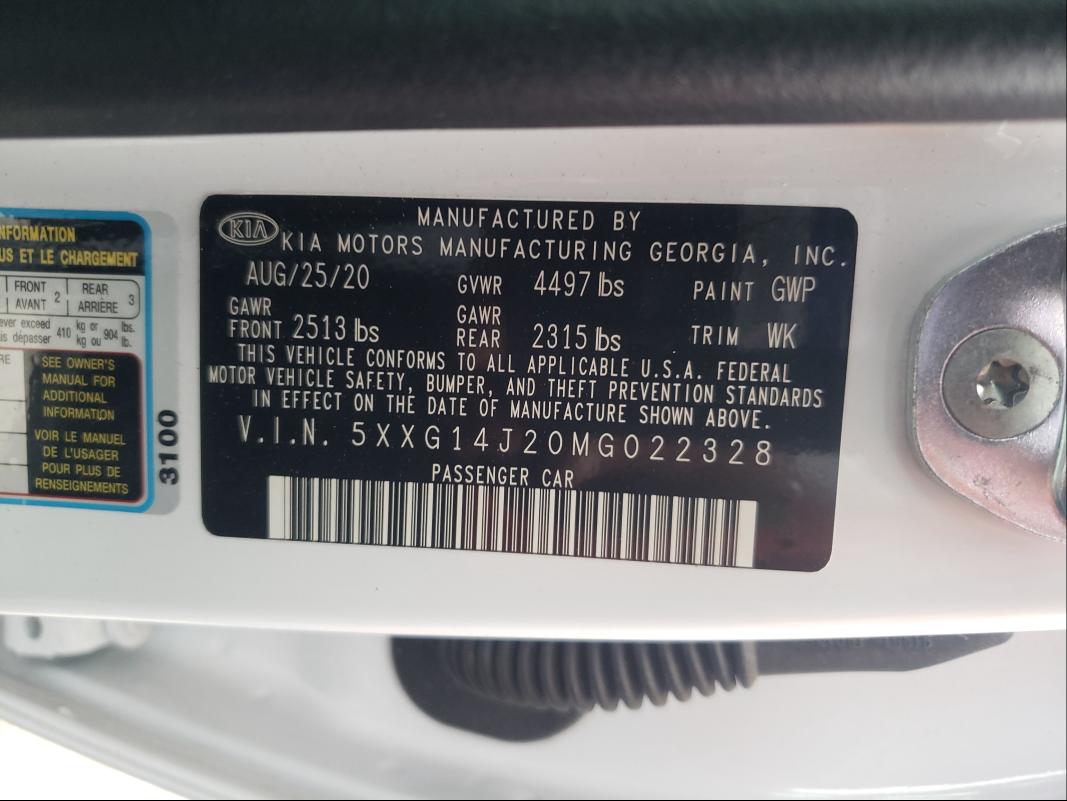 2021 Kia K5 | VIN: 5XXG14J20MG022328 | America Motors