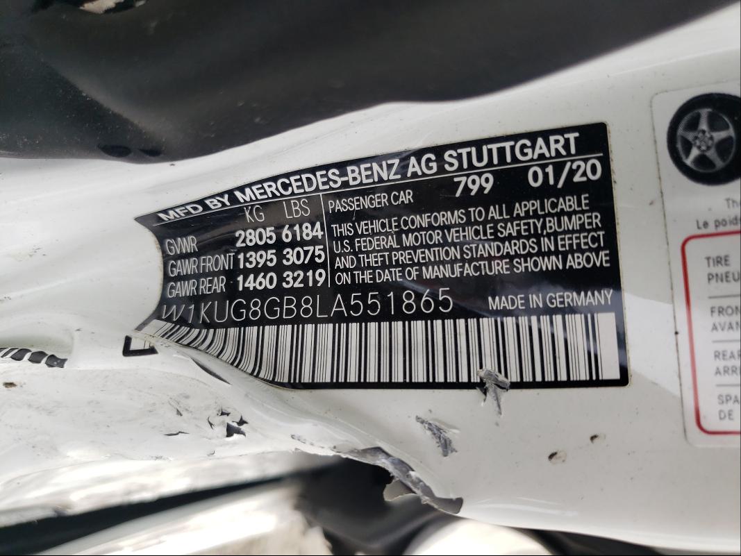2020 MERCEDES-BENZ S 560 4MAT W1KUG8GB8LA551865
