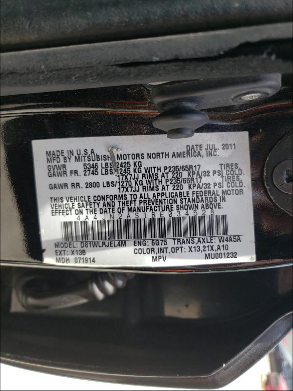 2011 MITSUBISHI ENDEAVOR L 4A4JN2AS1BE034528