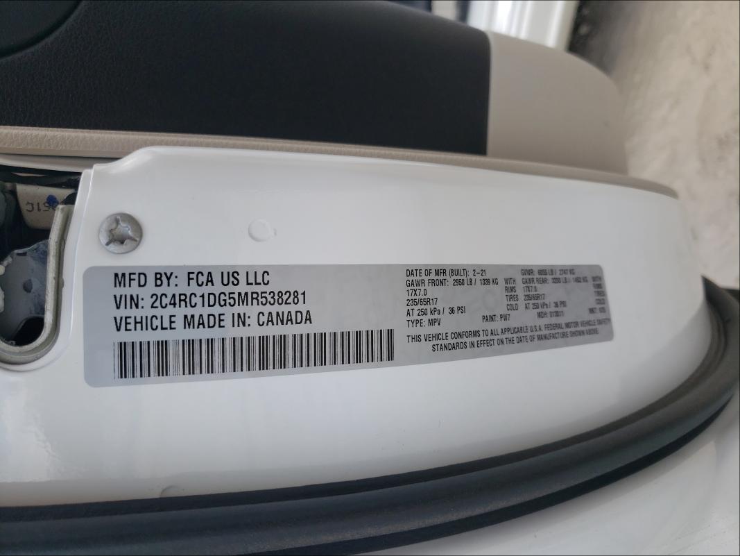 2021 CHRYSLER VOYAGER LX 2C4RC1DG5MR538281