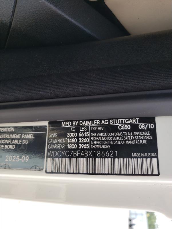2011 MERCEDES-BENZ G 55 AMG WDCYC7BF4BX186621