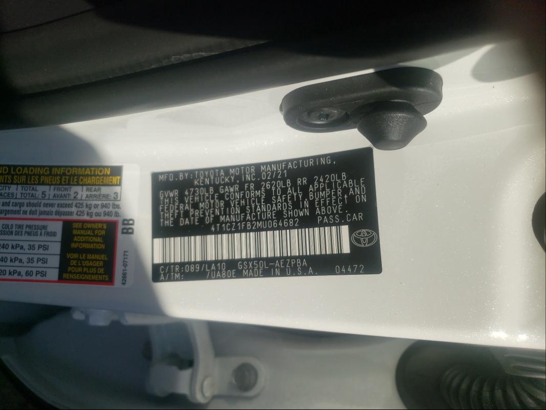 2021 TOYOTA AVALON LIM 4T1CZ1FB2MU064682