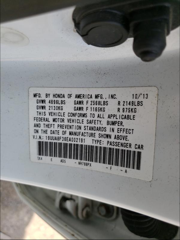 2014 ACURA TL SE 19UUA8F36EA002191