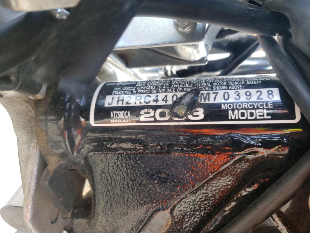 2003 HONDA VT750 DC JH2RC44043M703928