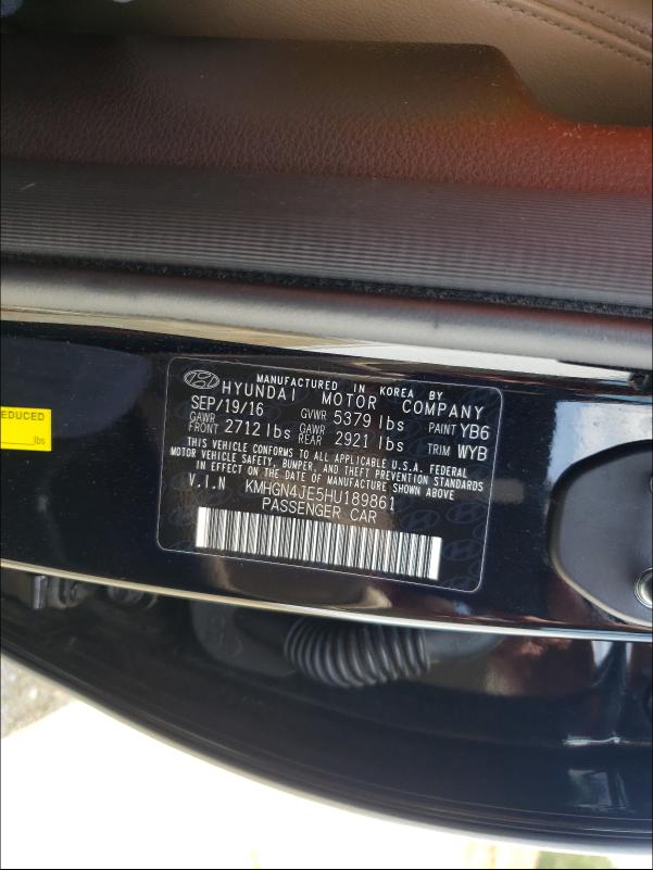 2017 HYUNDAI G80 KMHGN4JE5HU189861