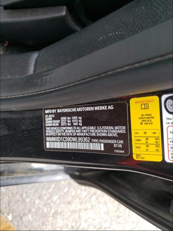 2013 MINI COOPER COU WMWXD1C59DWL99362