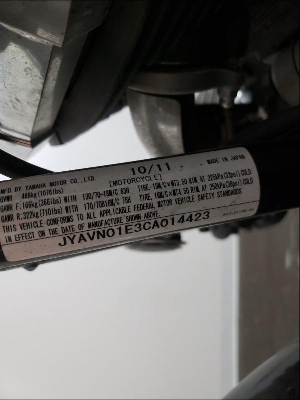 2012 YAMAHA XVS950 A JYAVN01E3CA014423