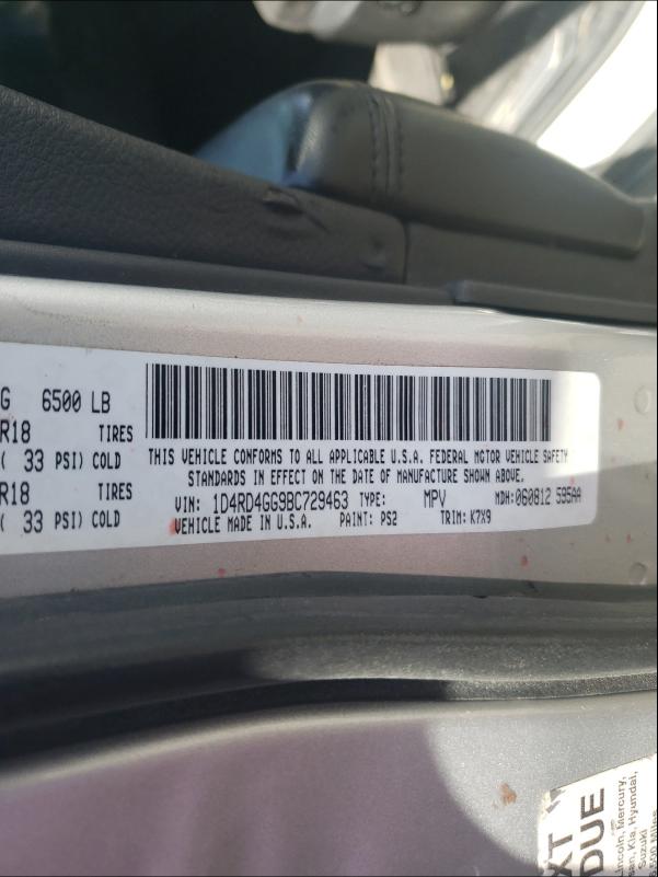 2011 DODGE DURANGO CR 1D4RD4GG9BC729463