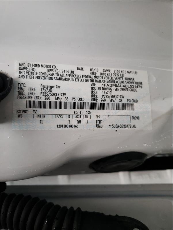 2013 FORD C-MAX SE 1FADP5AU4DL531479