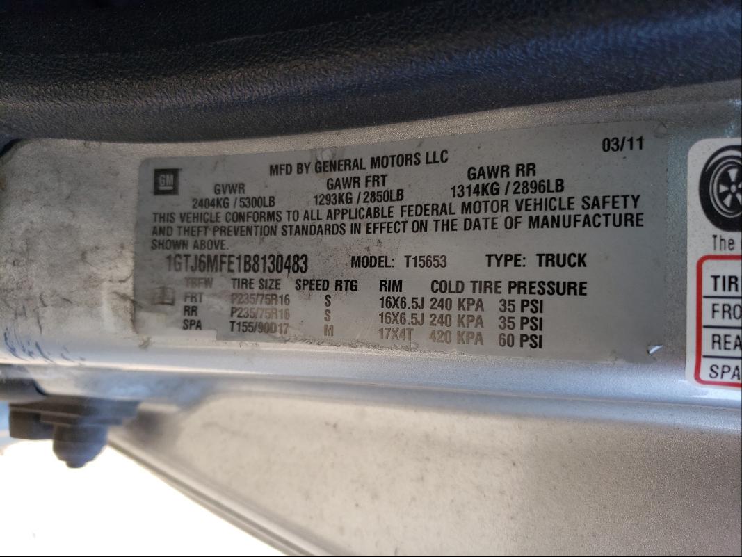 2011 GMC CANYON SLE 1GTJ6MFE1B8130483