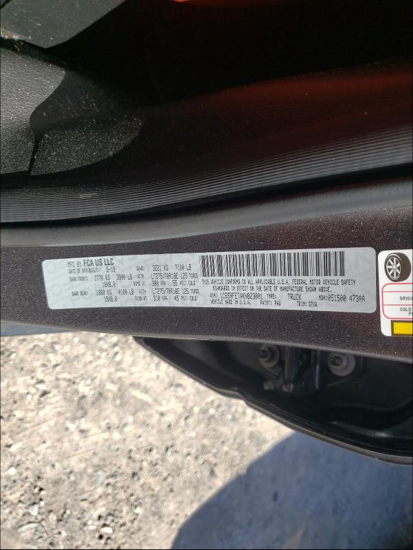2019 RAM 1500 REBEL 1C6SRFET4KN823001