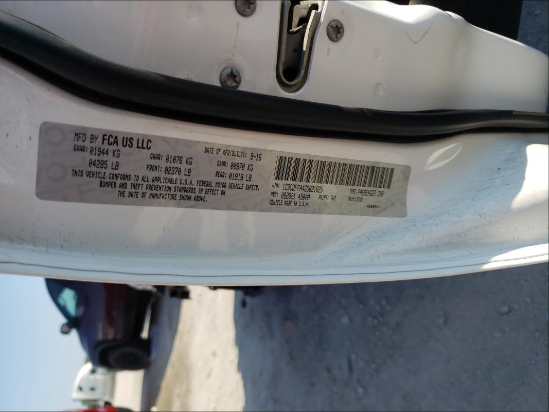 2016 DODGE DART SXT S 1C3CDFFA4GD821825