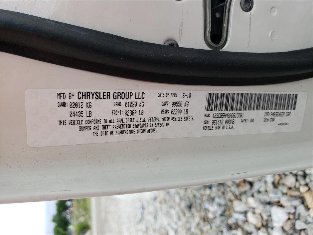 2010 DODGE CALIBER HE 1B3CB5HA0AD615581