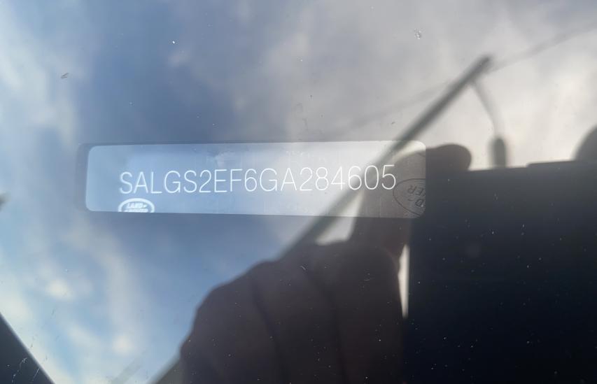 2016 LAND ROVER RANGEROVER SALGS2EF6GA284605