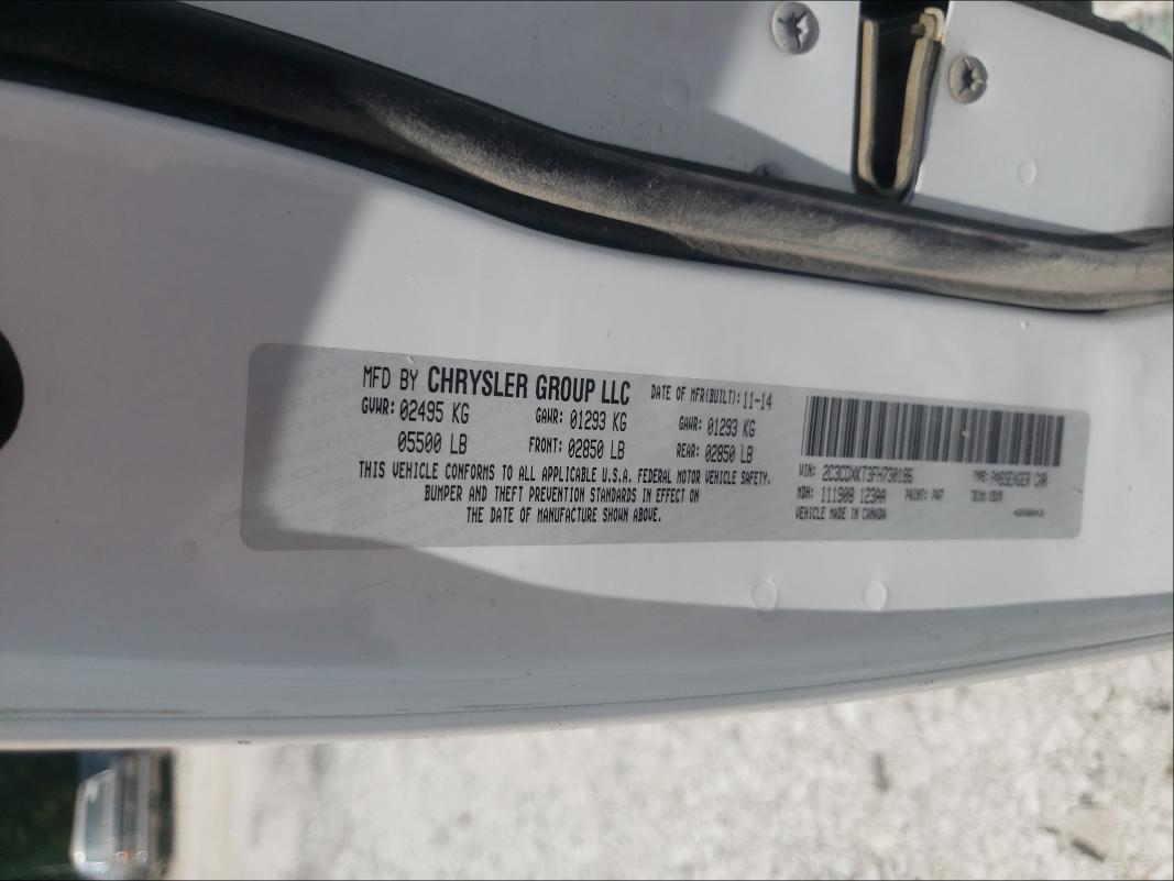 2015 DODGE CHARGER PO 2C3CDXKT3FH730186