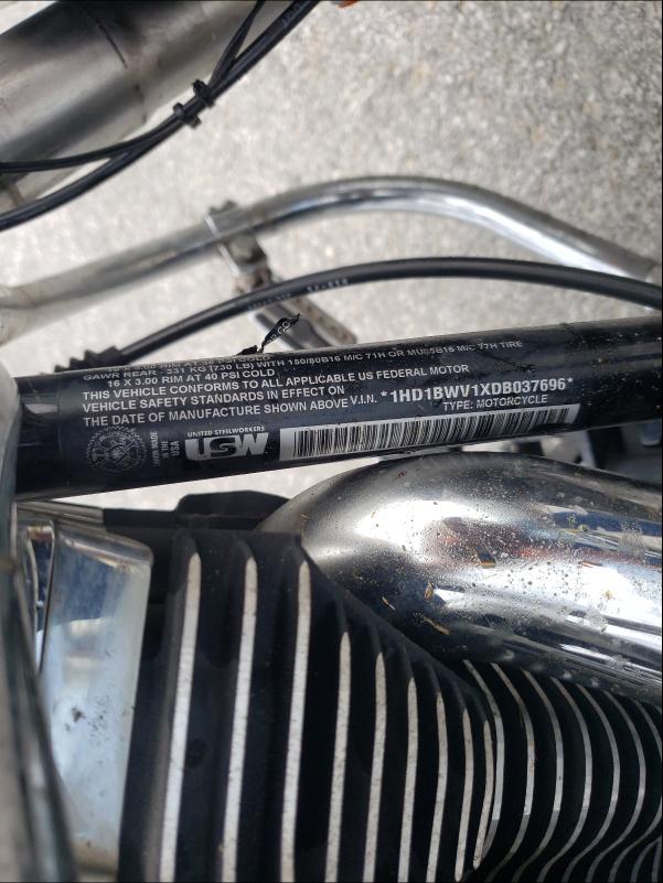 2013 HARLEY-DAVIDSON FLSTC HERI 1HD1BWV1XDB037696