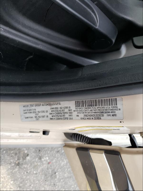 2014 FIAT 500L TREKK ZFBCFADH2EZ029281