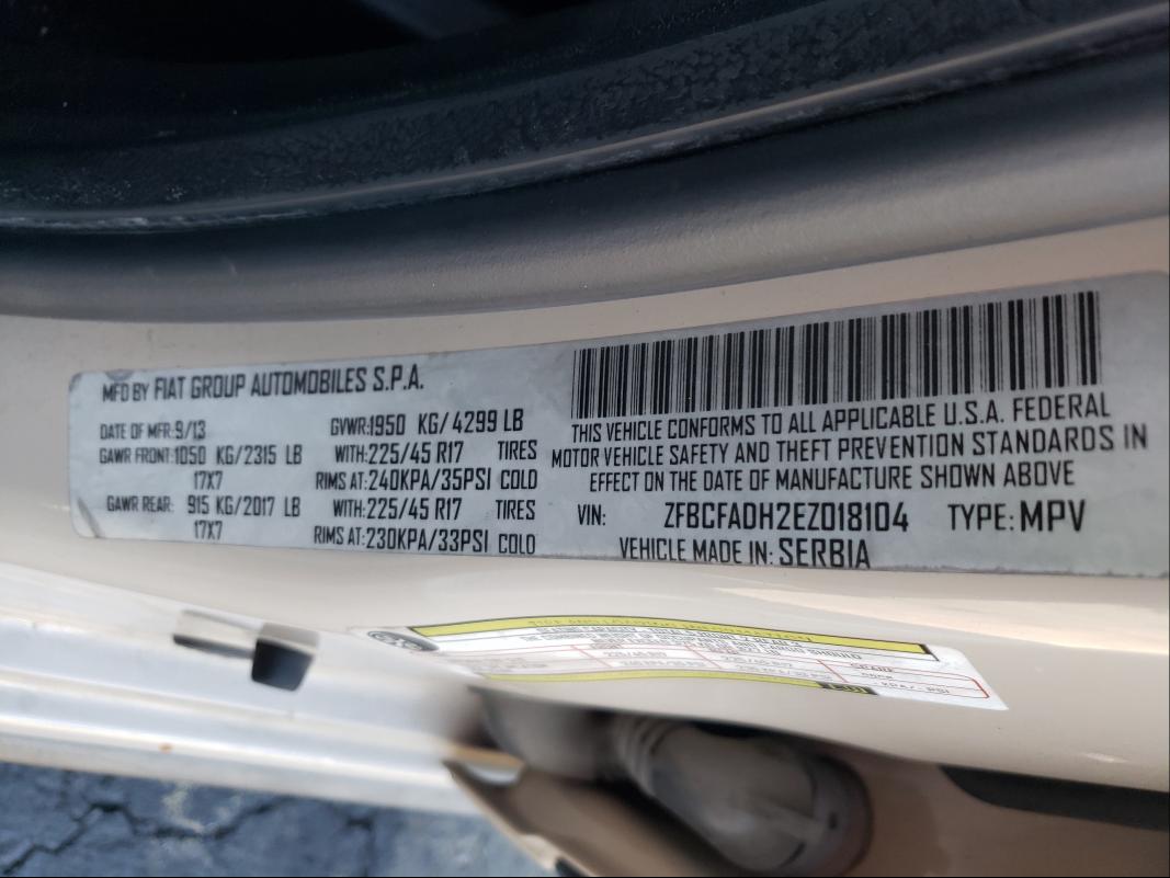 2014 FIAT 500L TREKK ZFBCFADH2EZ018104