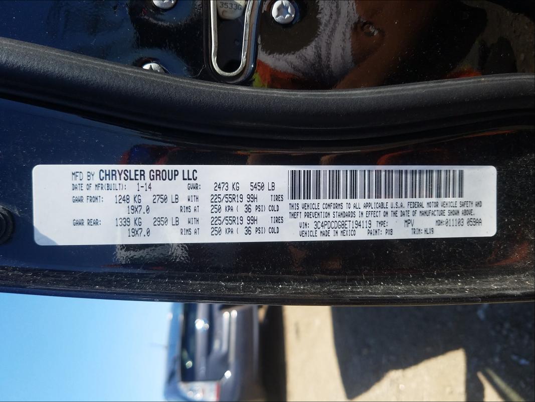 2014 DODGE JOURNEY LI 3C4PDCDG8ET194119