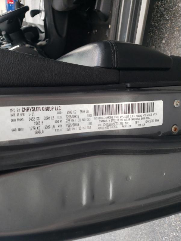 2011 DODGE DURANGO EX 1D4RE2GG2BC631232