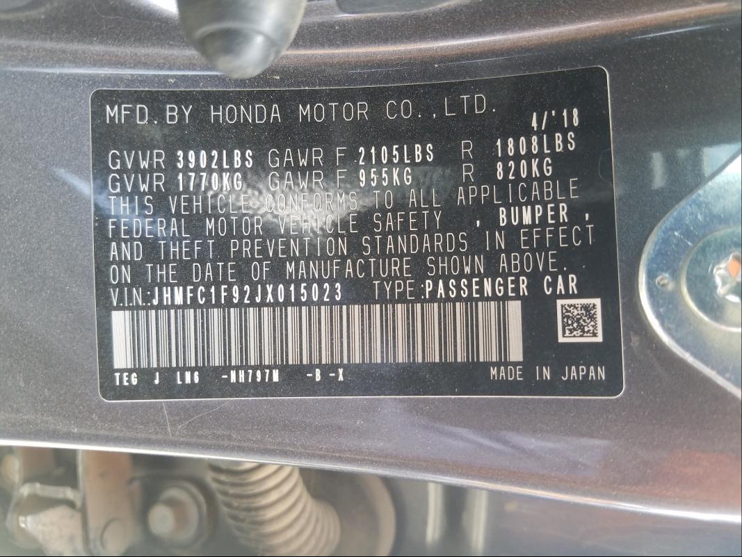 2018 HONDA CIVIC TOUR JHMFC1F92JX015023