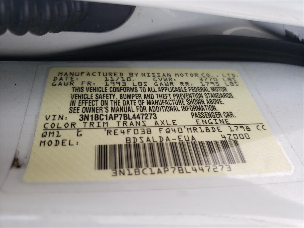 2011 NISSAN 240SX 3N1BC1AP7BL447273