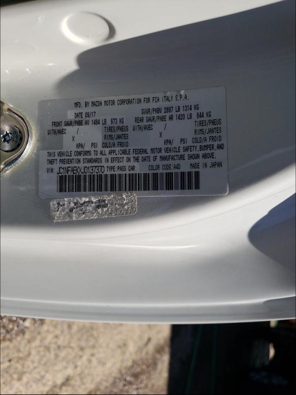 2018 FIAT 124 SPIDER JC1NFAEKXJ0137370