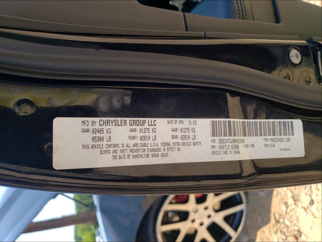 2010 DODGE CHARGER SR 2B3CA7CW9AH223008