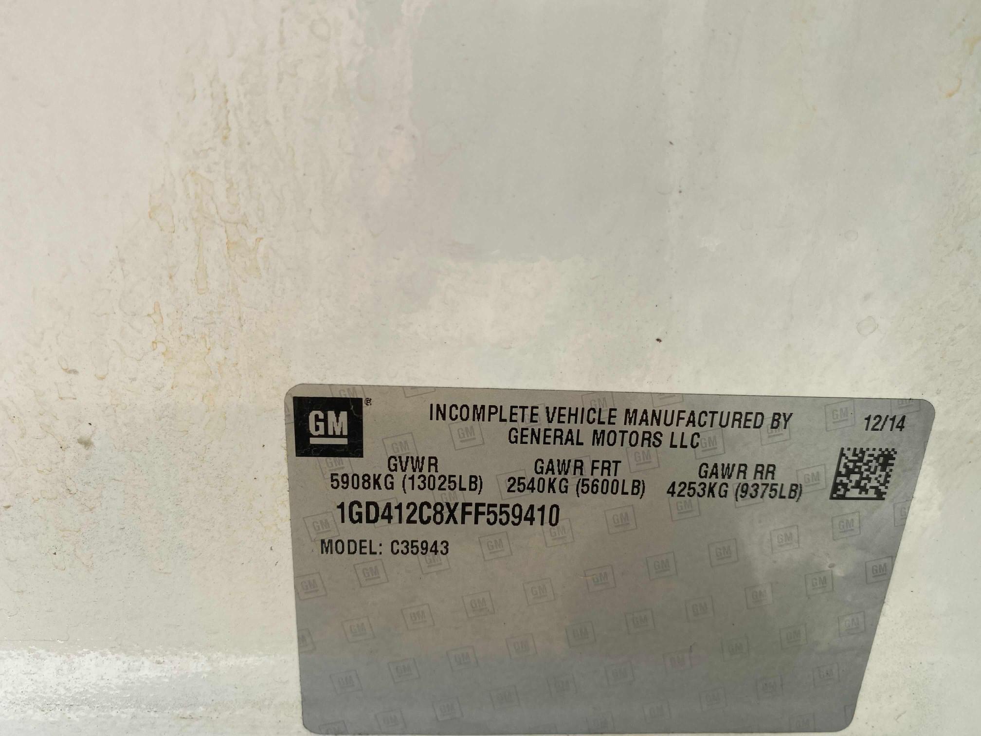 2015 GMC SIERRA C35 1GD412C8XFF559410