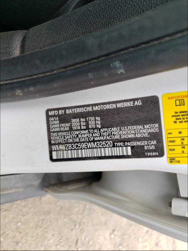 2014 MINI COOPER COU WMWZB3C59EWM32520