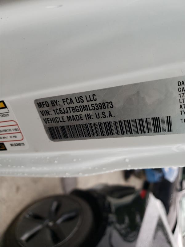 2021 JEEP GLADIATOR 1C6JJTBG0ML539873