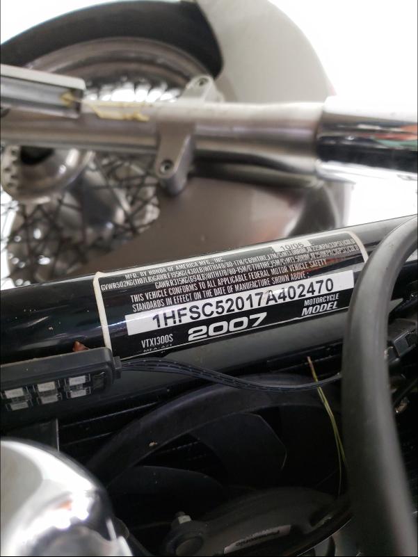 2007 HONDA VTX1300 S 1HFSC52017A402470