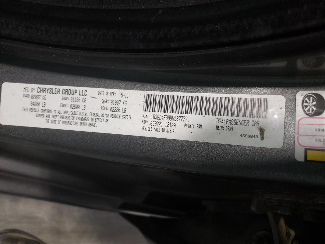 2011 DODGE AVENGER EX 1B3BD4FB8BN587777