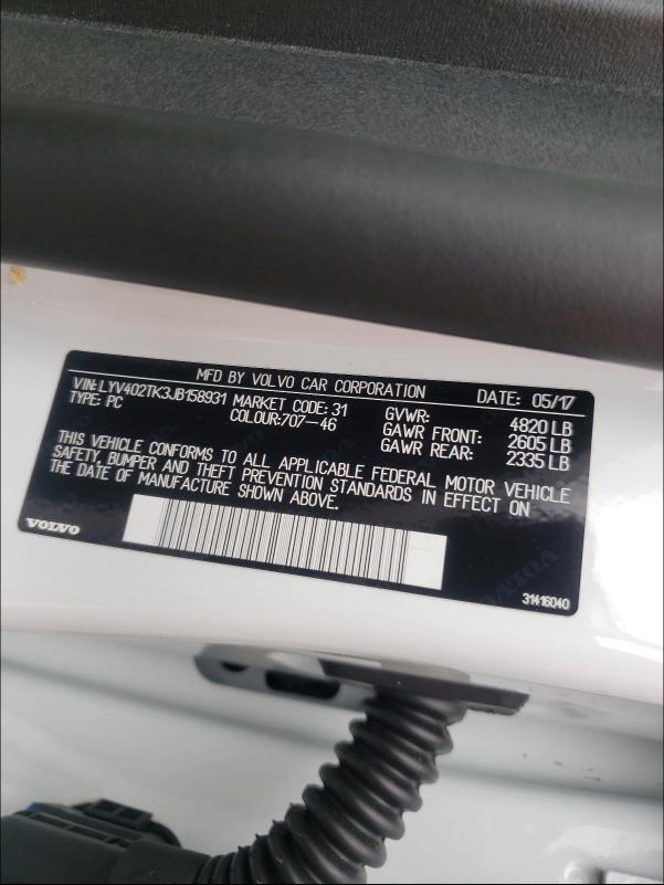 2018 VOLVO S60 INSCRI LYV402TK3JB158931