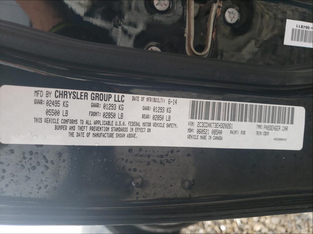 2014 DODGE CHARGER PO 2C3CDXKT3EH320261