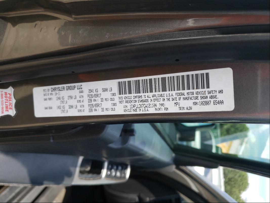 2012 JEEP LIBERTY LI 1C4PJLCK7CW121104