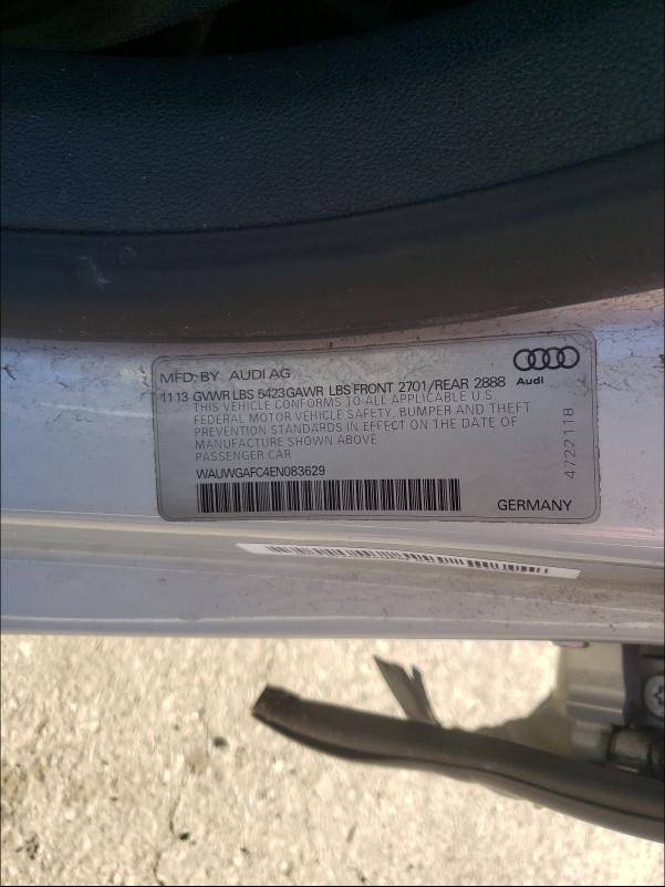 2014 AUDI A7 PREMIUM WAUWGAFC4EN083629
