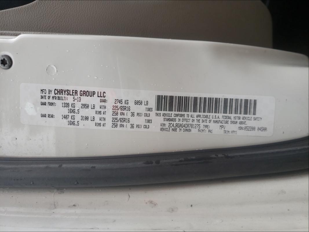 2013 RAM TRADESMAN 2C4JRGAG4DR781275