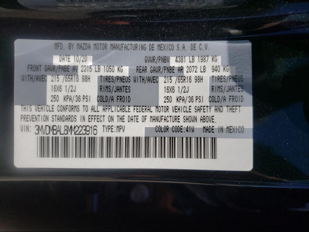 2021 MAZDA CX-30 3MVDMBAL8MM223916