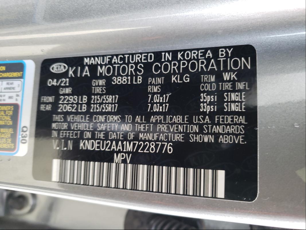 2021 KIA SELTOS S KNDEU2AA1M7228776