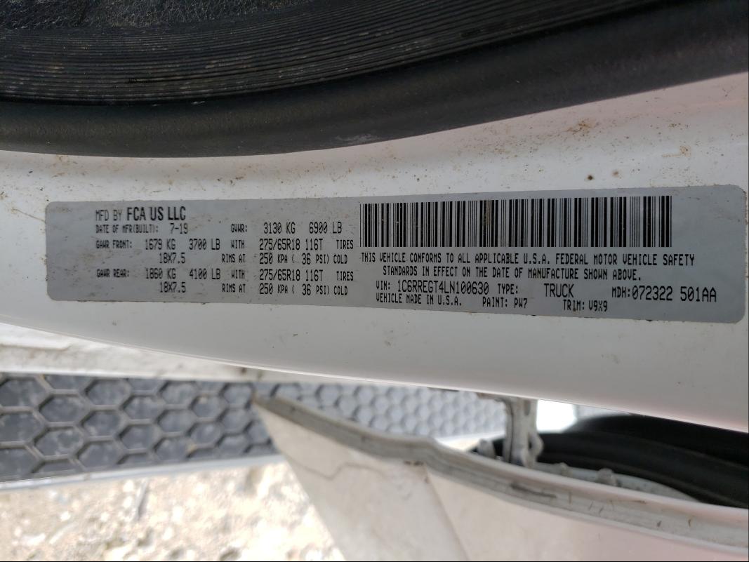 2020 RAM 1500 TRADE 1C6RREGT4LN100630