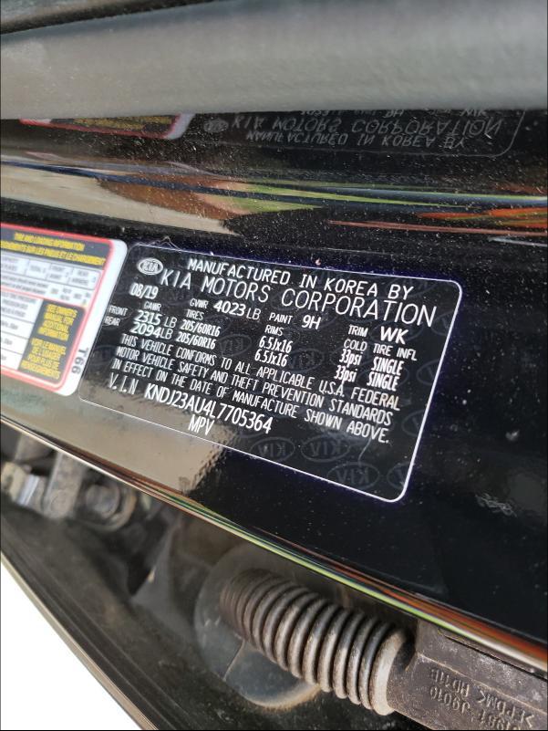 KIA SOUL 2020 BLACK Photo 10