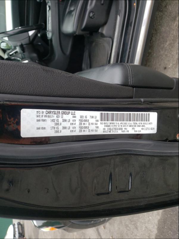 2013 DODGE DURANGO CR 1C4SDJDT9DC618090