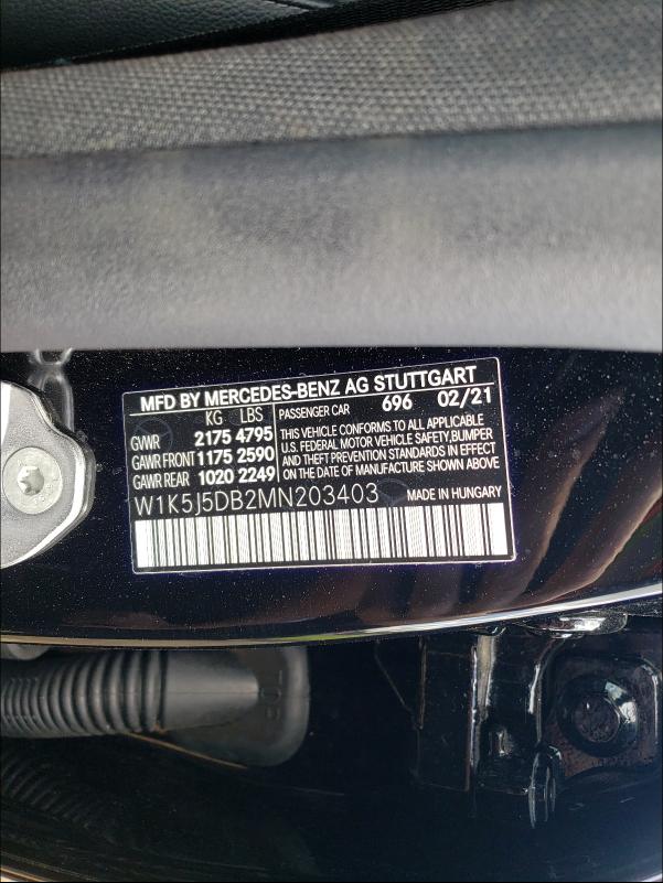 2021 MERCEDES-BENZ CLA 45 AMG W1K5J5DB2MN203403