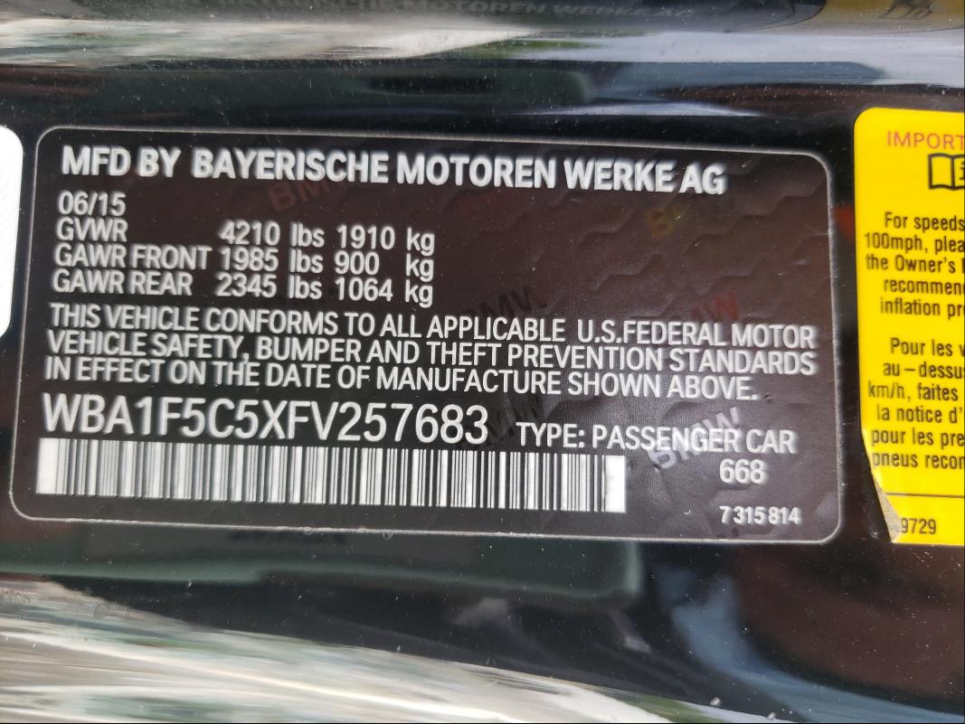2015 BMW 228 I WBA1F5C5XFV257683