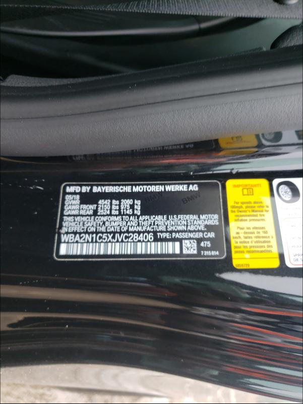 2018 BMW M240I WBA2N1C5XJVC28406