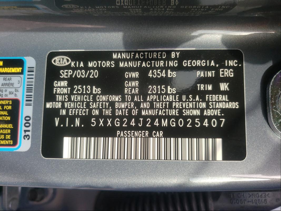 2021 KIA K5 LX 5XXG24J24MG025407