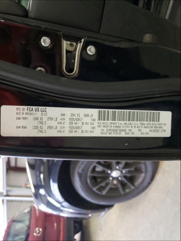 2015 DODGE JOURNEY SX 3C4PDDBG8FT660402