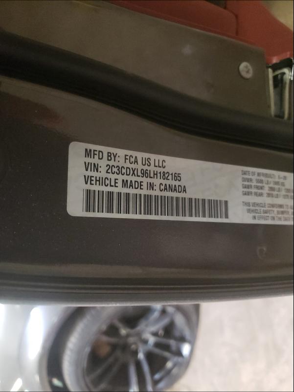 2020 DODGE CHARGER SR 2C3CDXL96LH182165